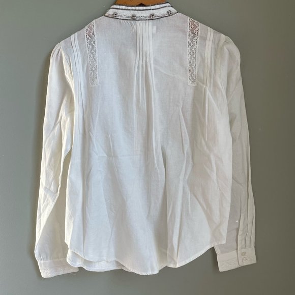 Anthropologie Embellished Rhinestone Womens Top XXSP - Picture 4 of 7